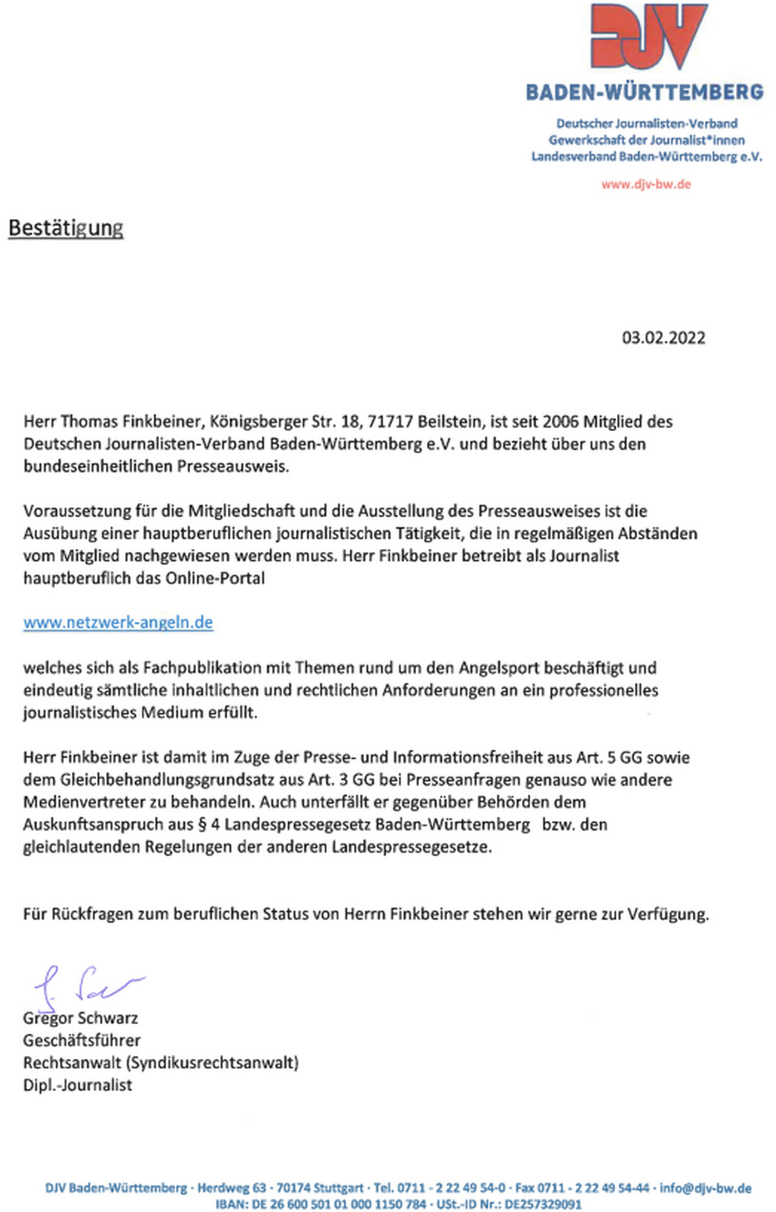 djv bestaetigung