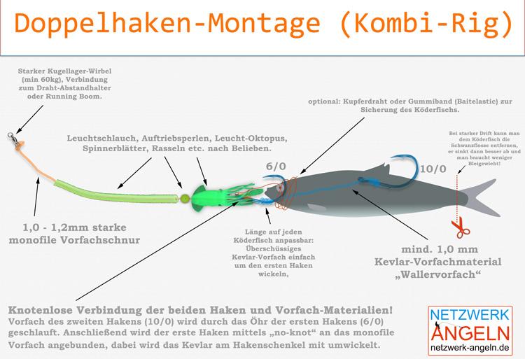 doppelhaken naturkoedermontage leng